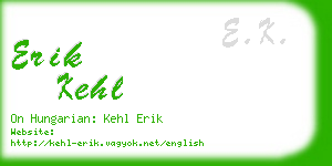 erik kehl business card